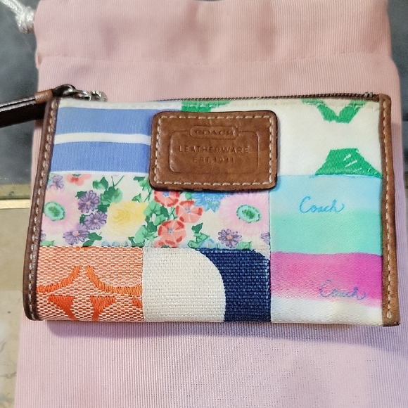 Coach Patchwork Wristlet in Multicolor Leather - Picture 1 of 5